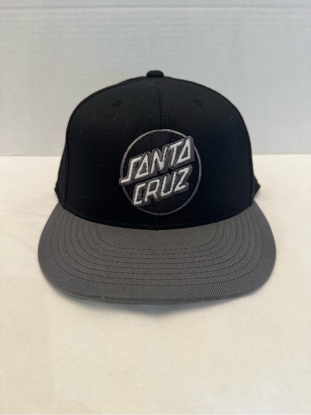 Santa Cruz Black and Gray Snapback Hat